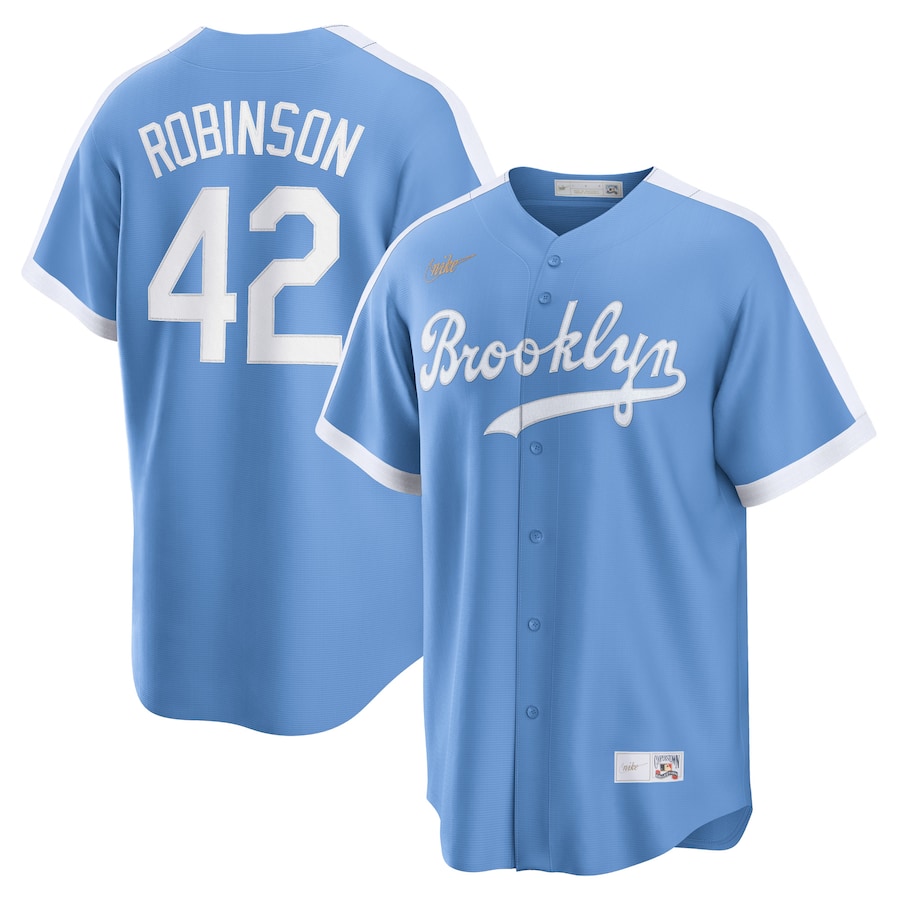 Best MLB Throwback Jerseys - Jackie Robinson (Brooklyn Dodgers Powder Blue) MLB - Best Throwback Jerseys - Jackie Robinson