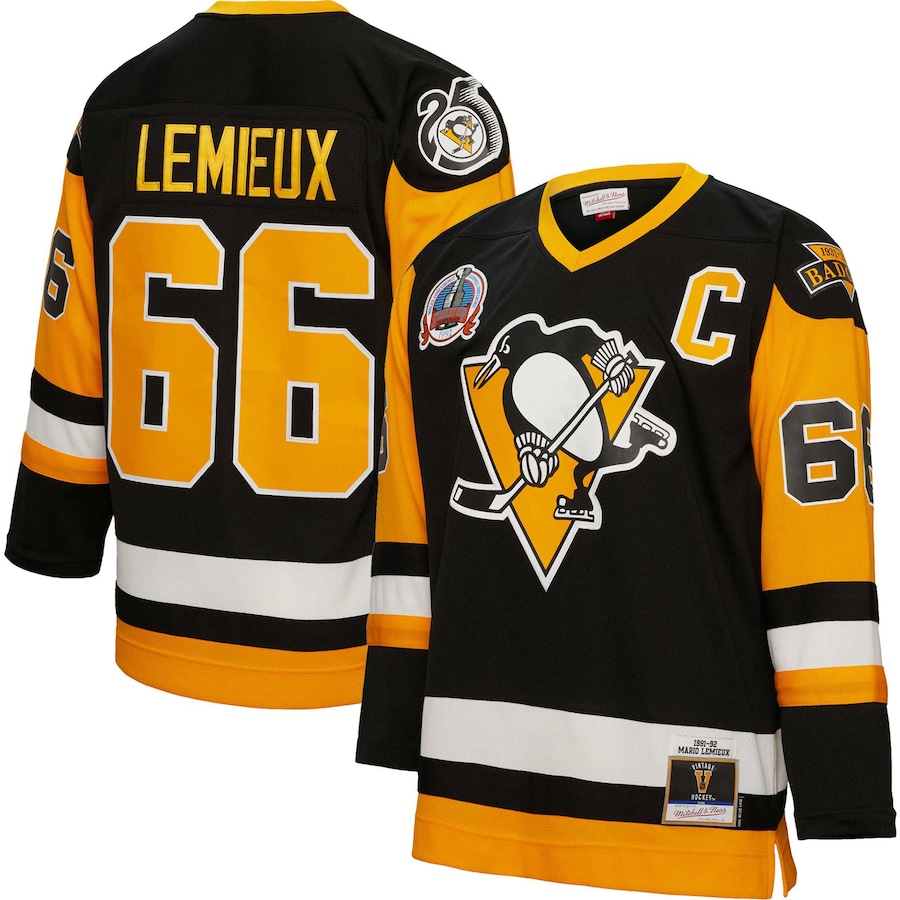 Best Throwback Jerseys - NHL Mario Lemieux (1991 Pittsburgh Penguins) Best NHL Throwback Jerseys - Mario Lemieux 1991 Pittsburgh Penguins Vintage Uniform